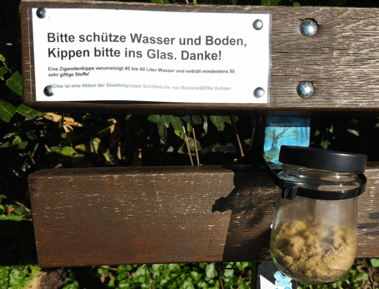 Kippen „Ab ins Glas“